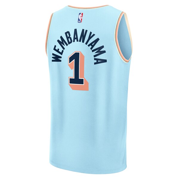 Victor Wembanyama San Antonio Spurs  2024/25 Fast Break Player Jersey - City Edition - Light Blue