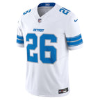 Jahmyr Gibbs Detroit Lions Nike Vapor F.U.S.E. Limited Jersey - White/Blue