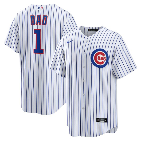Chicago Cubs Nike #1 Dad Home Replica Jersey - White