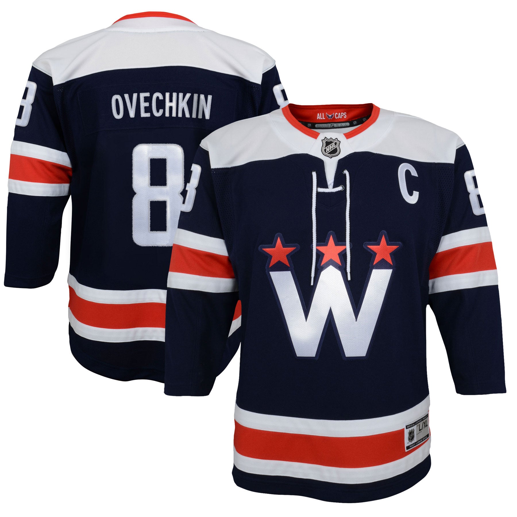 Alexander Ovechkin Washington Capitals Youth Home Premier Player Jersey - Red/Navy