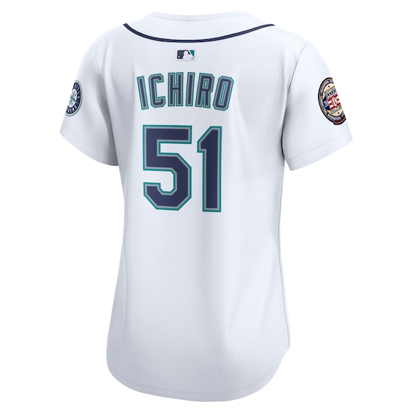Ichiro Suzuki Seattle Mariners Nike Women's Home Retired Hall of Fame Patch Limited Jersey - White