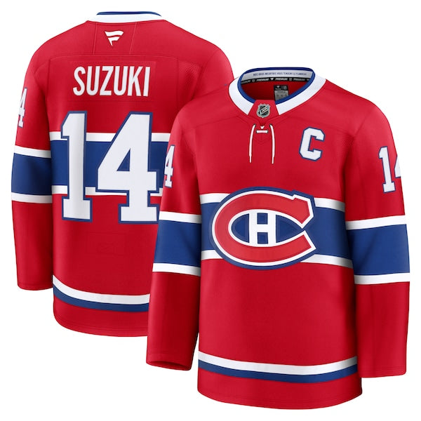 Nick Suzuki Montreal Canadiens  Home Premium Jersey - Red