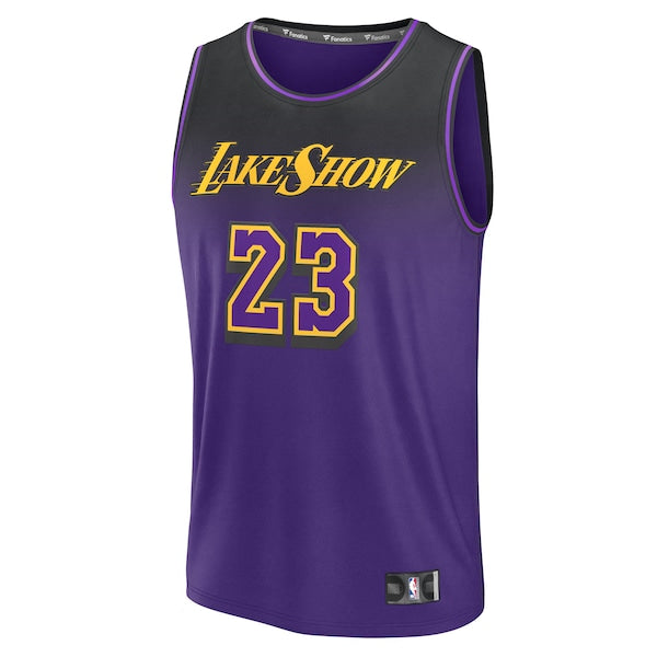 LeBron James Los Angeles Lakers  Youth 2024/25 Fast Break Player Jersey - City Edition - Purple
