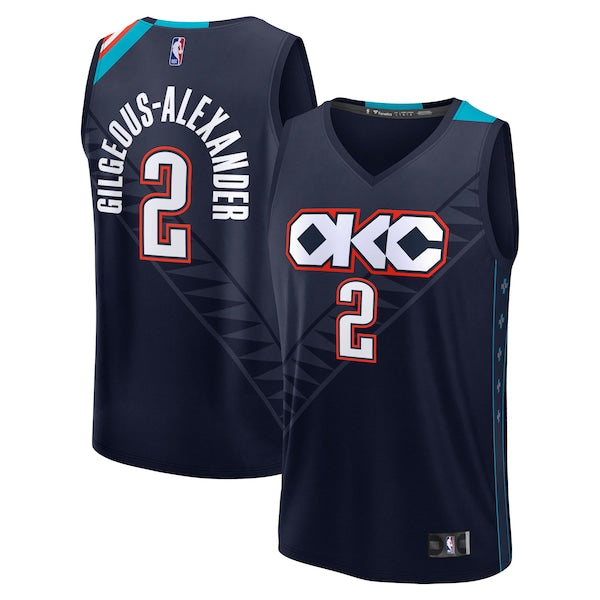 Shai Gilgeous-Alexander Oklahoma City Thunder  2025/26 City Edition Fast Break Jersey - Navy