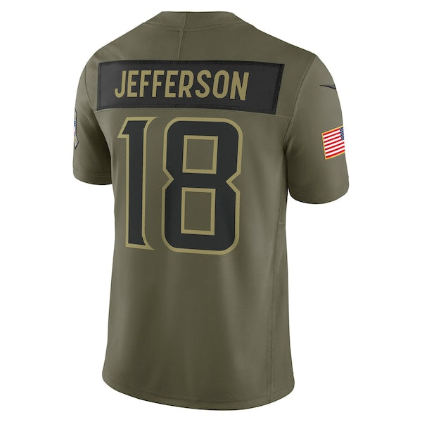 Justin Jefferson Minnesota Vikings Nike 2025 Salute to Service Limited Jersey - Olive