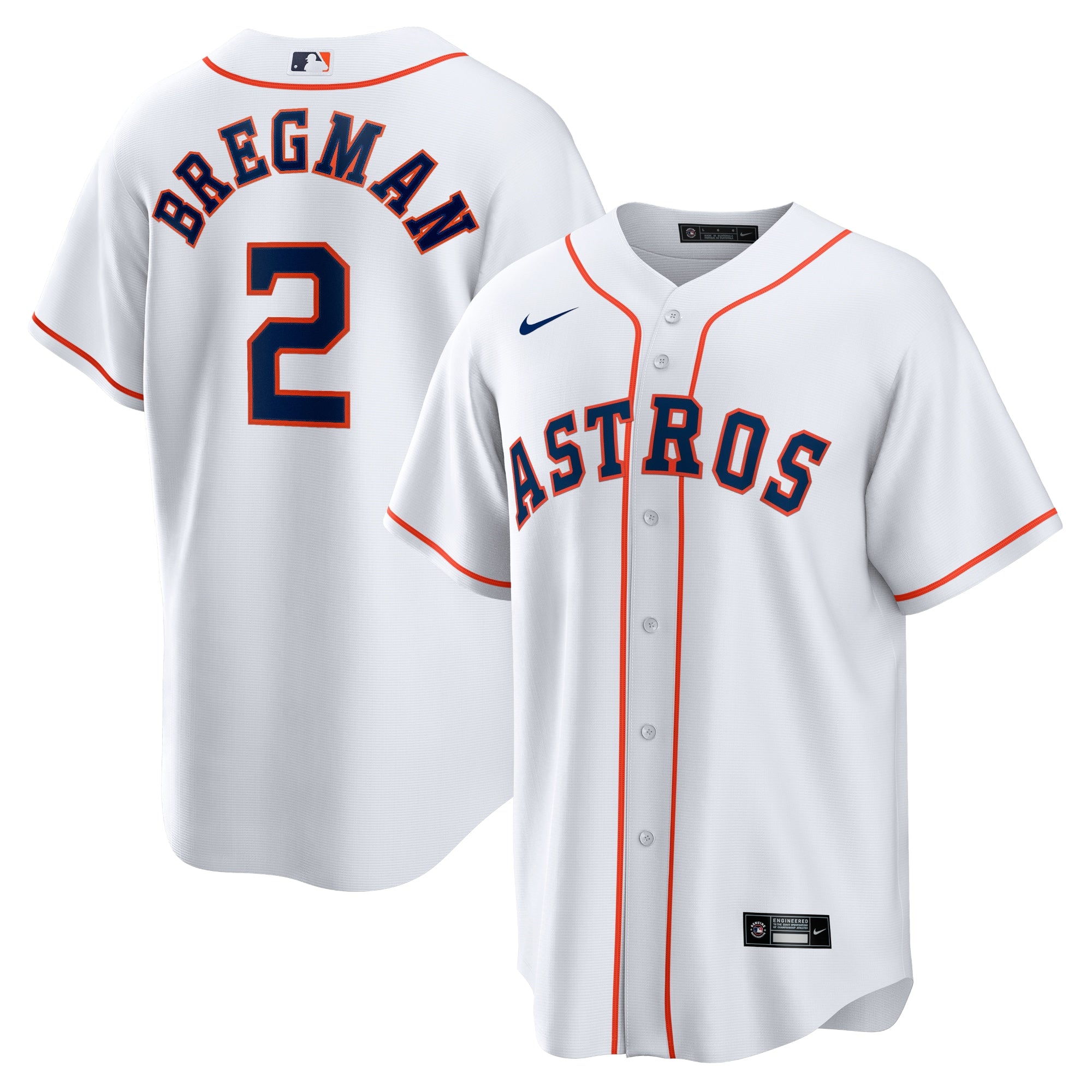 Alex Bregman Houston Astros Nike Road Replica Player Name Jersey - Gray/White