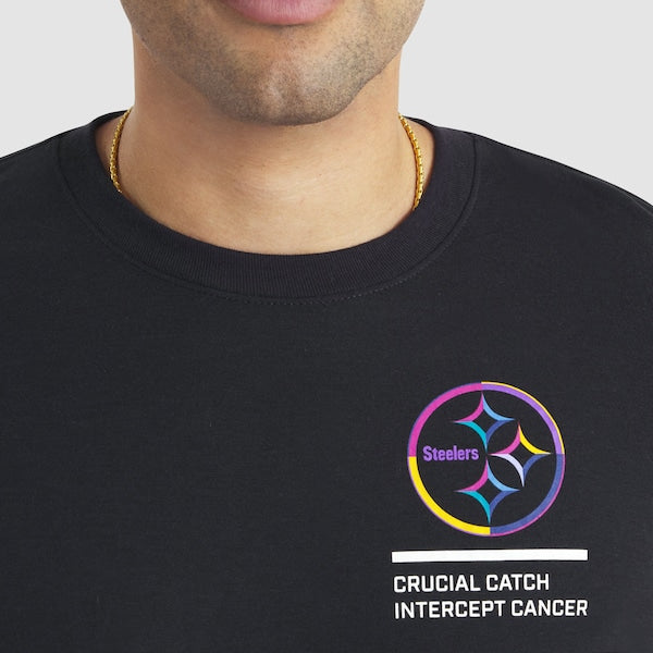 Pittsburgh Steelers Nike Tall 2025 NFL Crucial Catch Tri-Blend Dri-FIT T-Shirt - Black