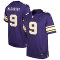 J.J. McCarthy Minnesota Vikings Nike Youth Classic Alternate Player Game Jersey - Purple