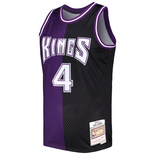 Chris Webber Sacramento Kings Hardwood Classics 2000/01 Split Swingman Jersey - Purple/Black