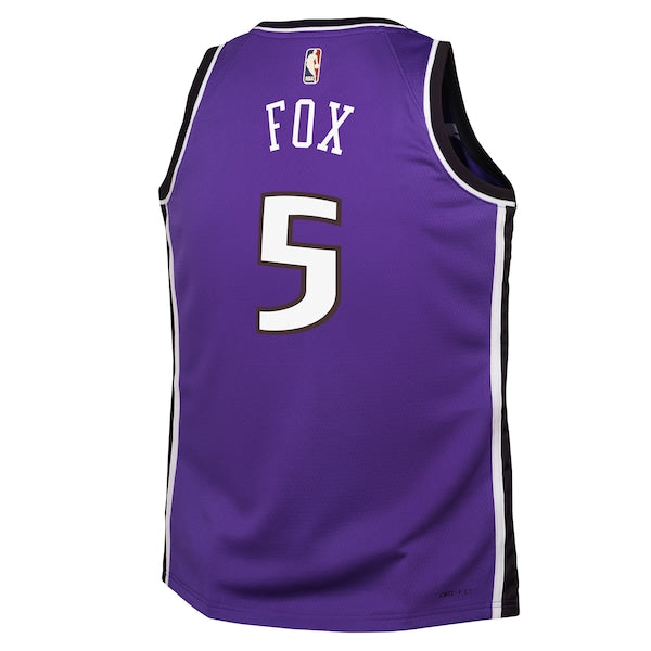 De'Aaron Fox Sacramento Kings Nike Youth 2024/25 Swingman Jersey - Purple - Classic Edition