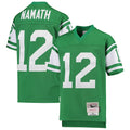 Joe Namath New York Jets Youth 1968 Legacy Retired Player Jersey - Green