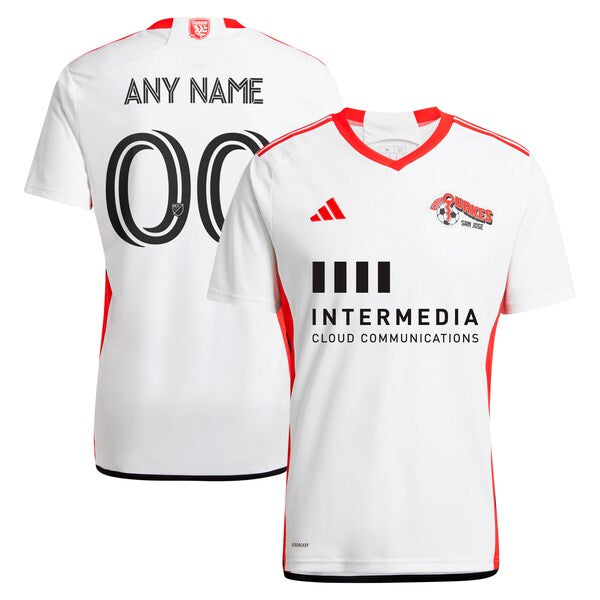 San Jose Earthquakes adidas 2024 The 50 Kit Replica Custom Jersey - White