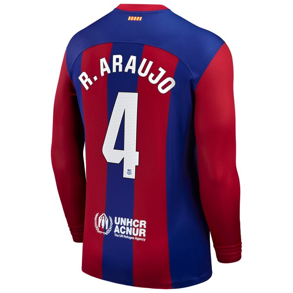 Ronald Araujo Barcelona Nike 2023/24 Home Replica Long Sleeve Jersey - Royal
