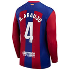 Ronald Araujo Barcelona Nike 2023/24 Home Replica Long Sleeve Jersey - Royal