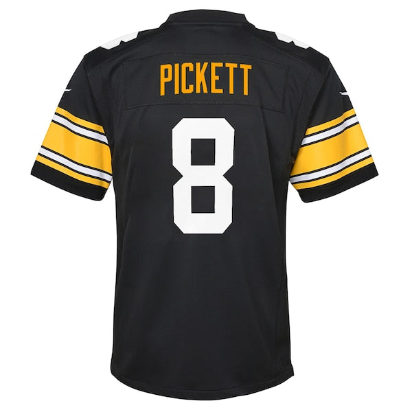 Kenny Pickett Pittsburgh Steelers Nike Youth Game Jersey - Black/White