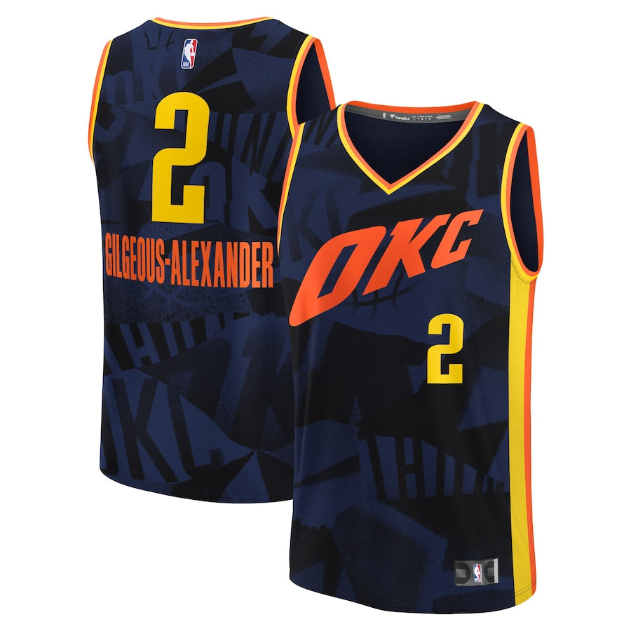 Shai Gilgeous-Alexander Oklahoma City Thunder Unisex Swingman Jersey - City Edition - Navy