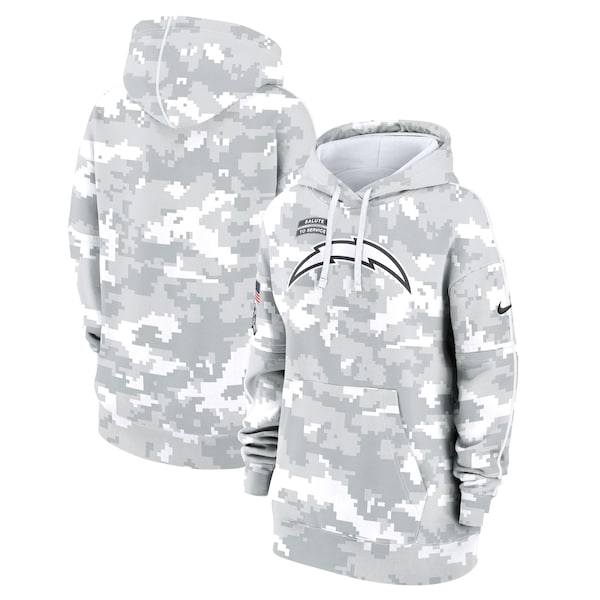 Los Angeles Chargers Nike Women's 2024 Salute To Service Club Fleece Pullover Hoodie - Arctic Camo