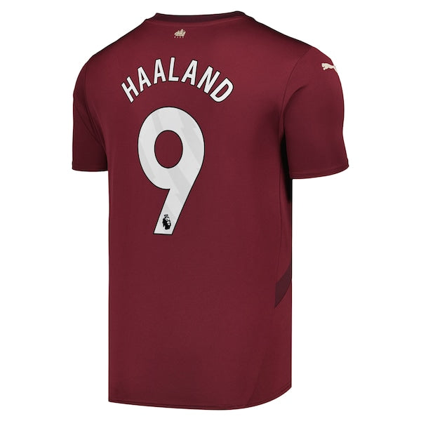 Erling Haaland Manchester City Puma 2024/25 Third Replica Player Jersey - Burgundy