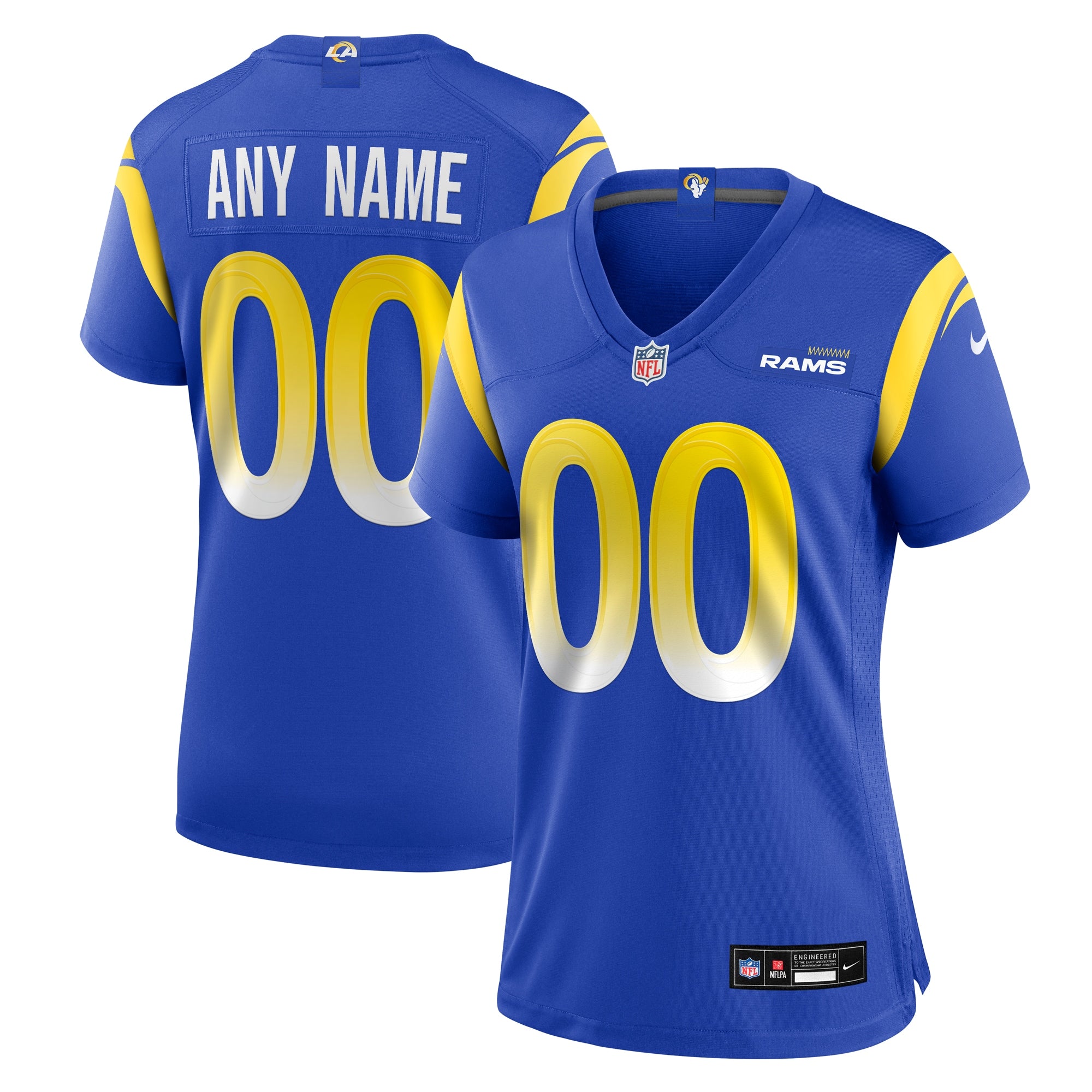 Los Angeles Rams Nike Women's 2025 Rivalries Collection Custom Game Jersey - Midnight Blue/White/Royal