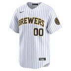 Milwaukee Brewers Nike  Alternate Limited Custom Jersey – White