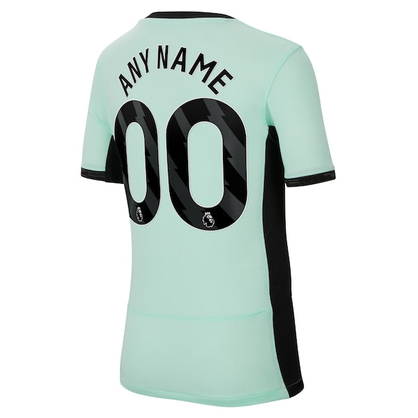 Chelsea Nike Youth 2023/24 Third Stadium Replica Custom Jersey - Mint