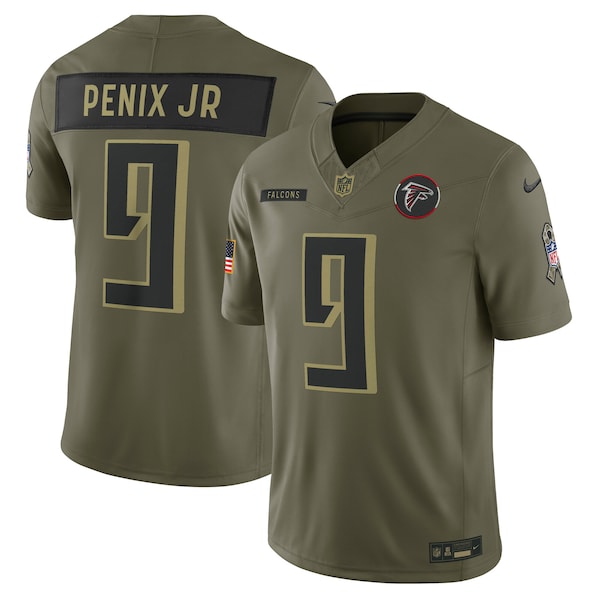 Michael Penix Jr. Atlanta Falcons Nike 2025 Salute to Service Limited Jersey - Olive