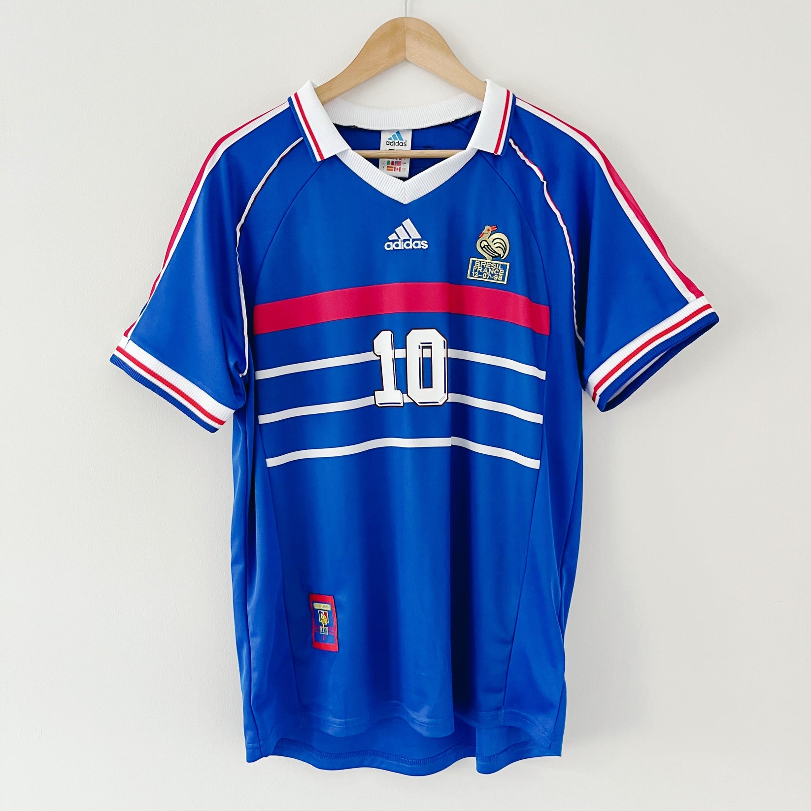 France ZIDANE 1998 World Cup Home Retro Jersey - Blue