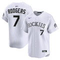 Brendan Rodgers Colorado Rockies Nike Home Limited Player Jersey - White