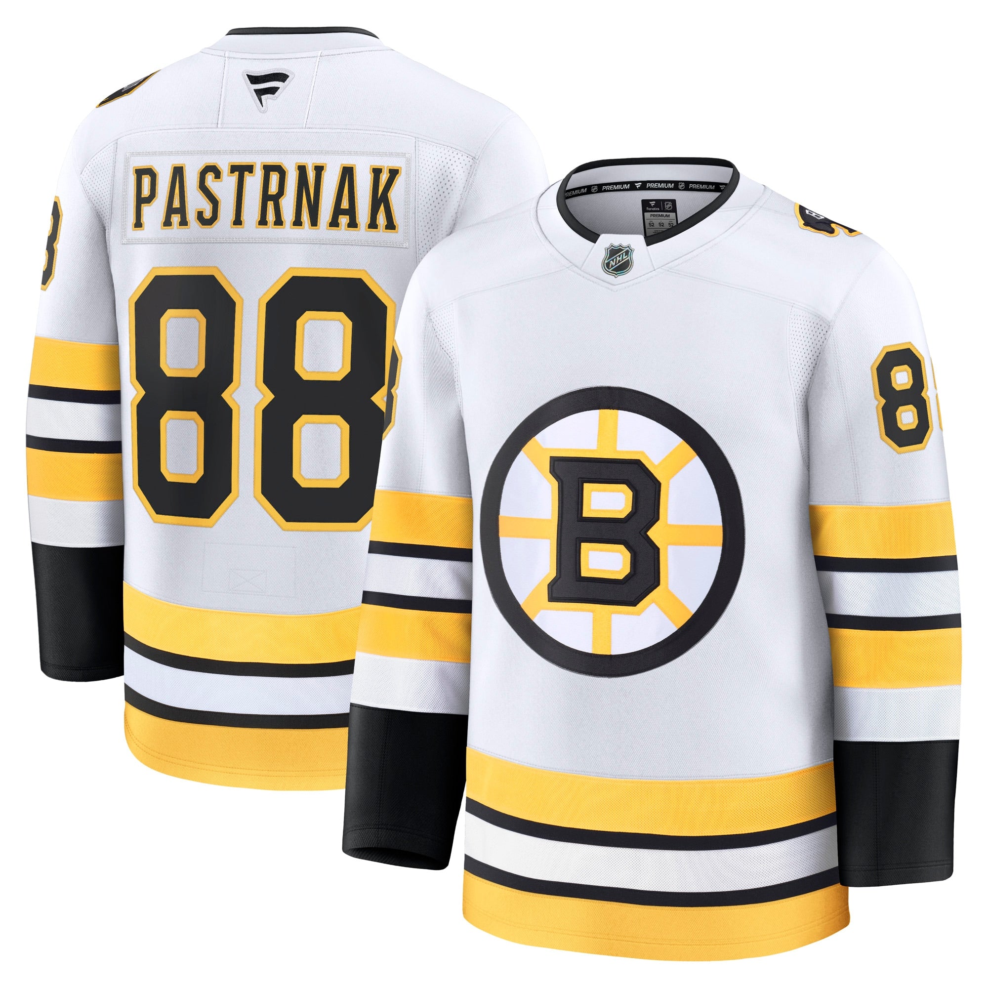 David Pastrnak Boston Bruins  Home Premium Player Jersey - Black/White