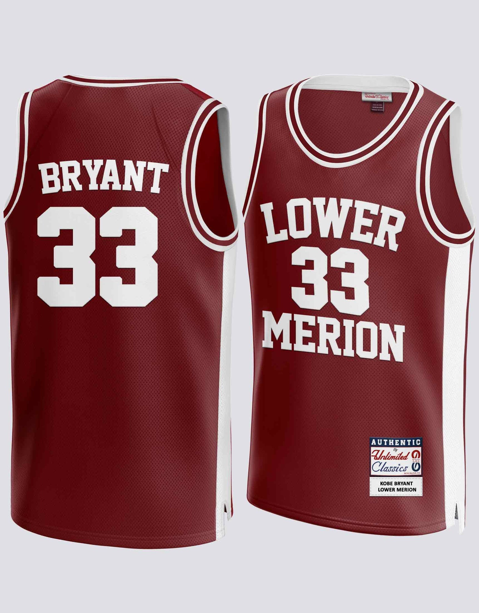 Kobe Bryant #33 Lower Merion High School Jersey - Red