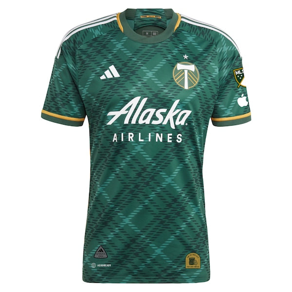 Diego Chara Portland Timbers adidas 2023 Portland Plaid Kit Authentic Jersey - Green