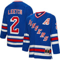 Brian Leetch New York Rangers Alternate Captain Patch 1993/94 Blue Line Player Jersey - Blue