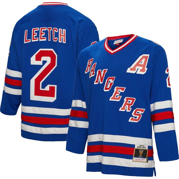 Brian Leetch New York Rangers Alternate Captain Patch 1993/94 Blue Line Player Jersey - Blue