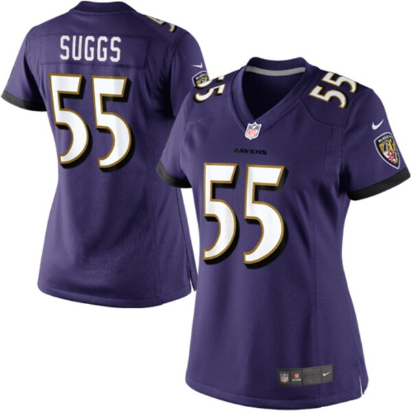 Women's Baltimore Ravens Terrell Suggs Nike Purple Limited Jersey