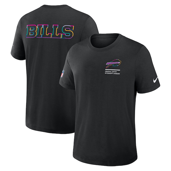Buffalo Bills Nike 2025 NFL Crucial Catch Tri-Blend Dri-FIT T-Shirt - Black
