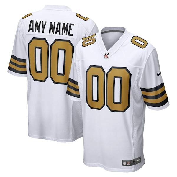 Youth New Orleans Saints Nike Alternate Custom Game Jersey - White