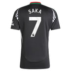 Bukayo Saka Arsenal adidas 2024/25 Away Replica Player Jersey - Black