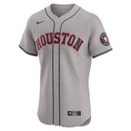 Houston Astros Nike Road Vapor Premier Elite Patch Jersey - Gray