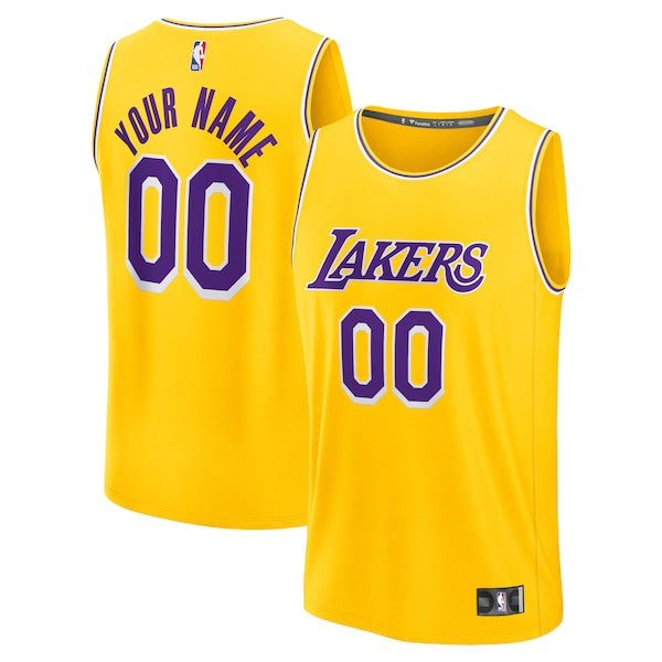 Los Angeles Lakers  Youth Custom Fastbreak Jersey - Icon - Gold