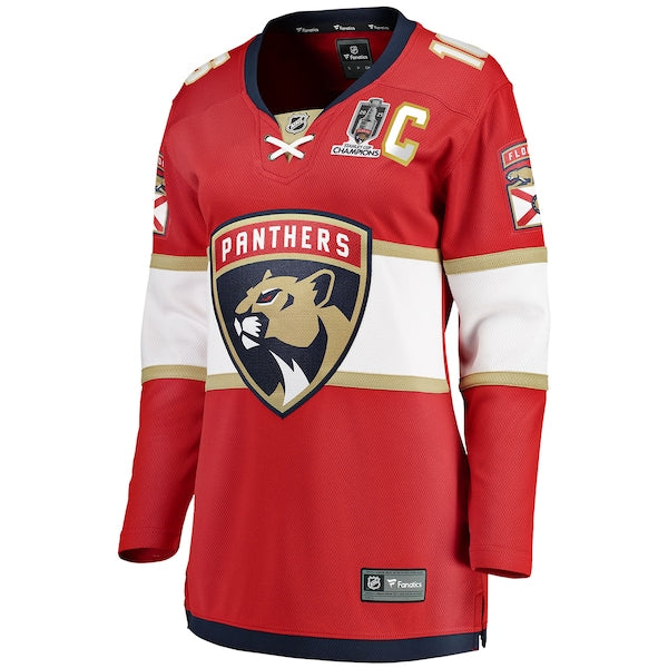 Aleksander Barkov Florida Panthers  Women's 2025 Stanley Cup Champions Breakaway Jersey - Red
