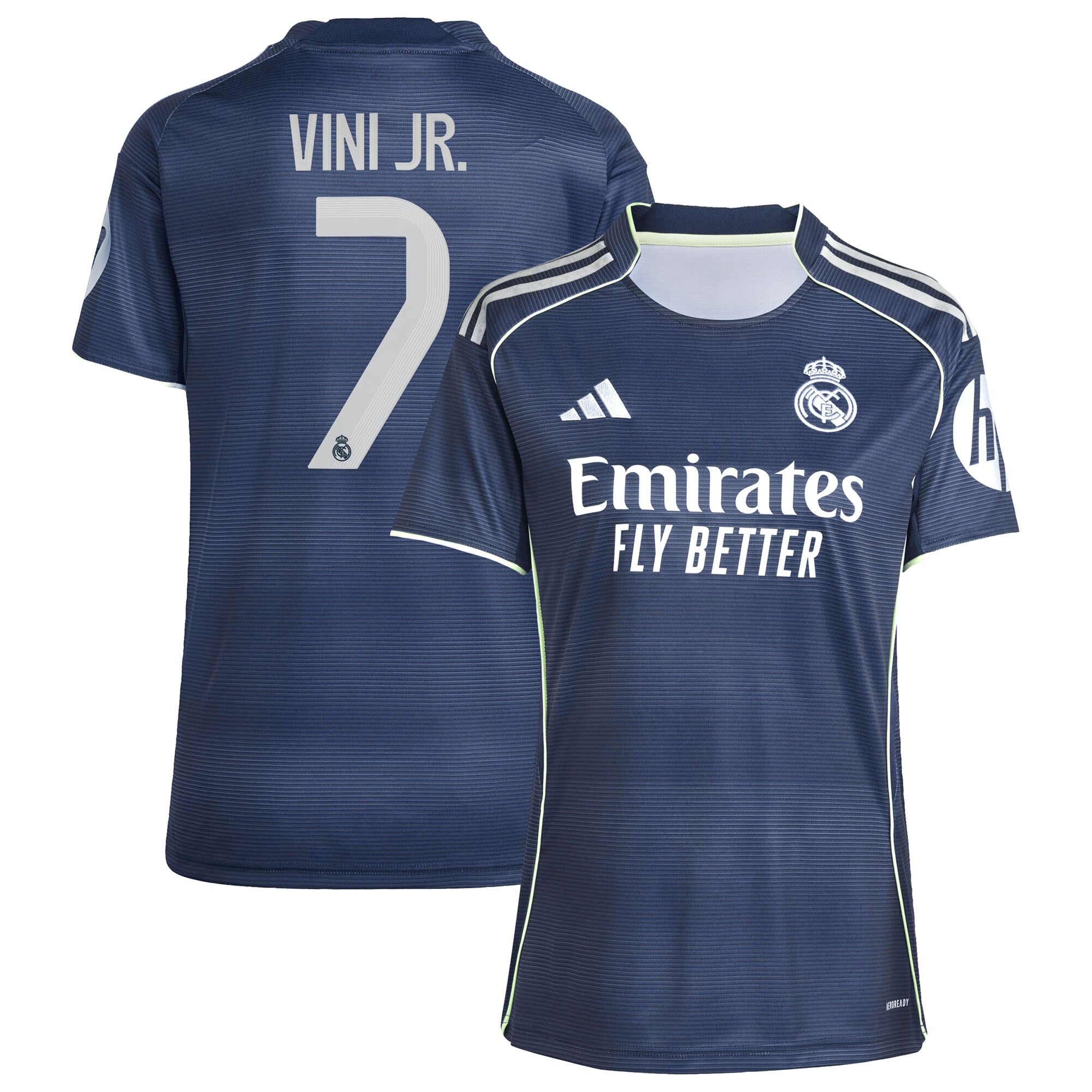 Vini Jr. Los Merengues adidas Women's 2025/26 Home Replica Jersey - White/Blue