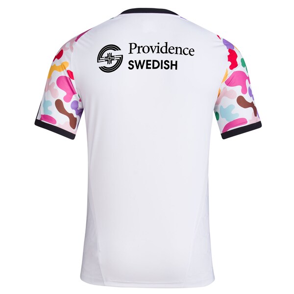 Seattle Sounders FC adidas 2024 Pride Pre-Match Top - White