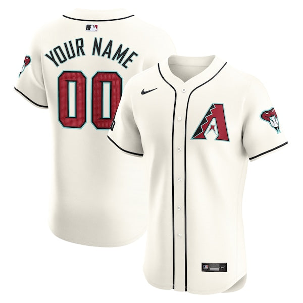 Arizona Diamondbacks Nike Home Elite Custom Patch Jersey - White