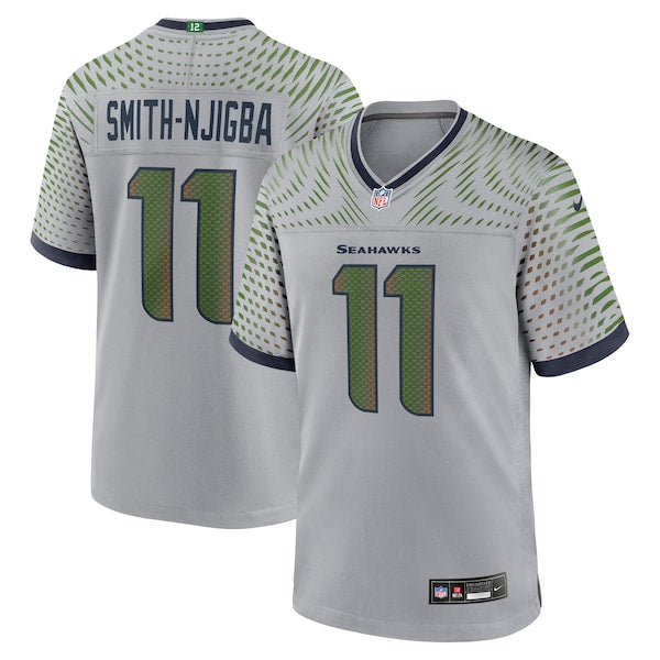 Jaxon Smith-Njigba Seattle Seahawks Nike 2025 Rivalries Collection Game Jersey - Wolf Gray