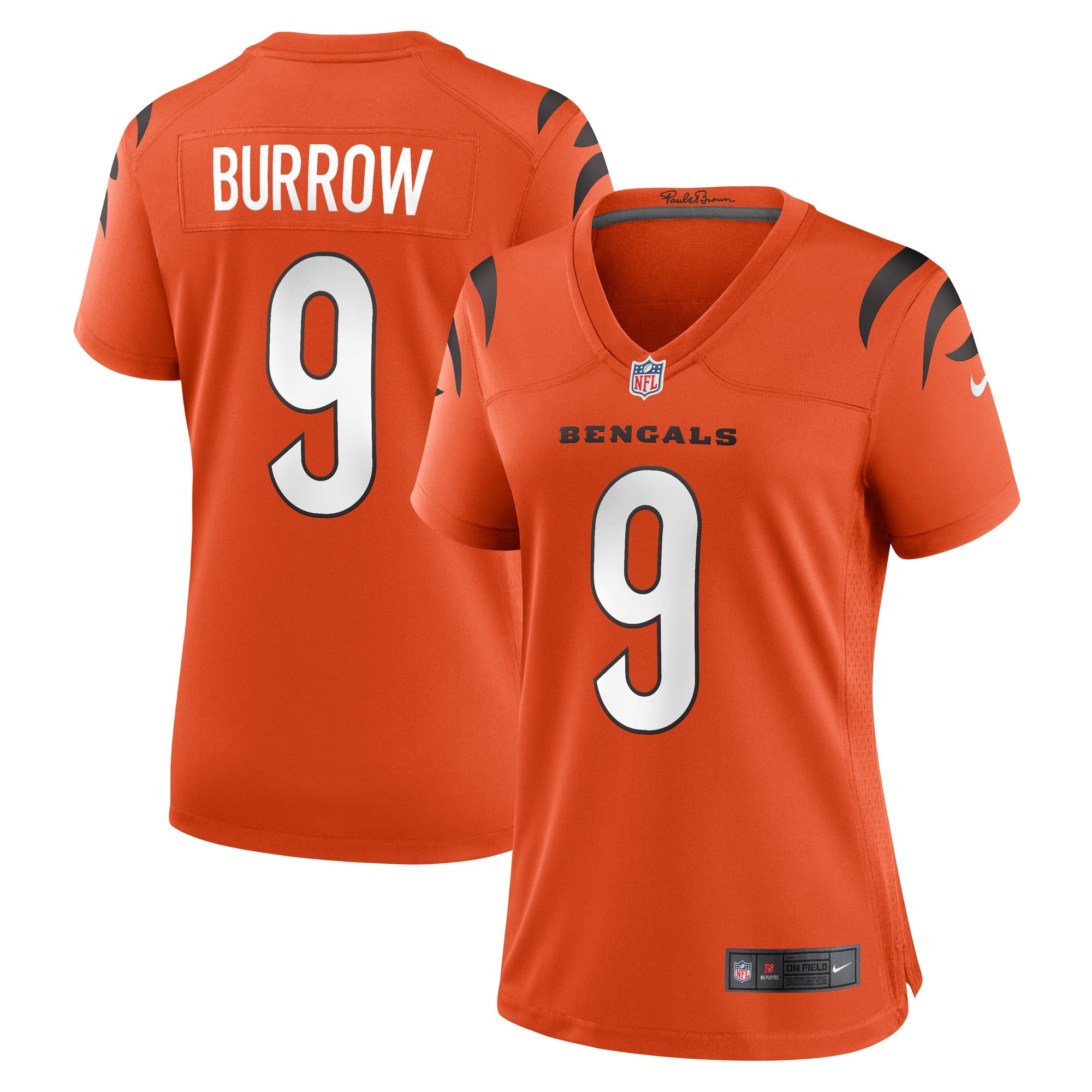 Joe Burrow Cincinnati Bengals Women's Nike Player Game Jersey - Black/Orange