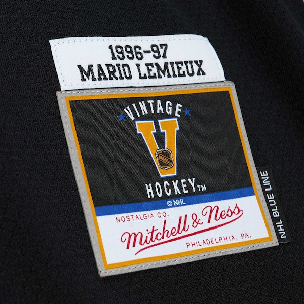 Mario Lemieux Pittsburgh Penguins Captain's Patch 1996/97 Blue Line Player Jersey - Black
