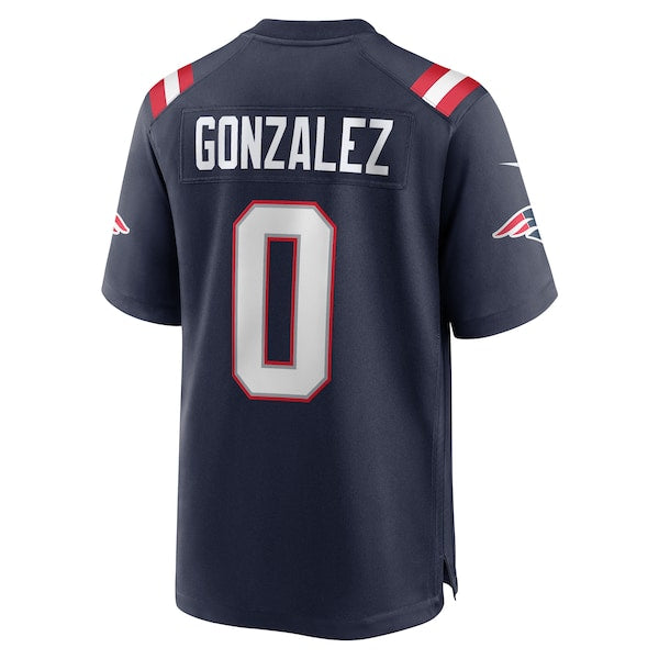 Christian Gonzalez New England Patriots Nike Team Game Jersey -  Navy