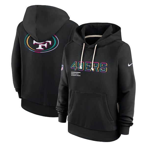 San Francisco 49ers Nike Women's 2025 NFL Crucial Catch Sideline Standard Issue Dri-FIT Hoodie - Black