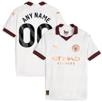 Manchester City Puma Youth 2023/24 Away Custom Replica Jersey - White