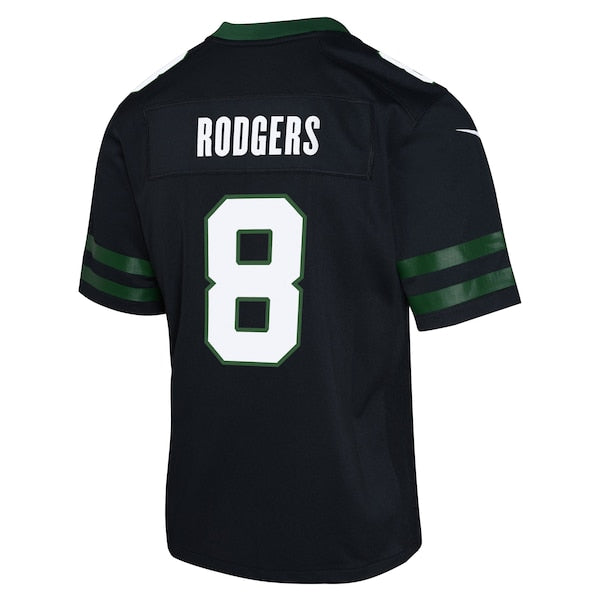 Aaron Rodgers New York Jets Nike Youth Alternate Game Jersey - Legacy Black/Green/White